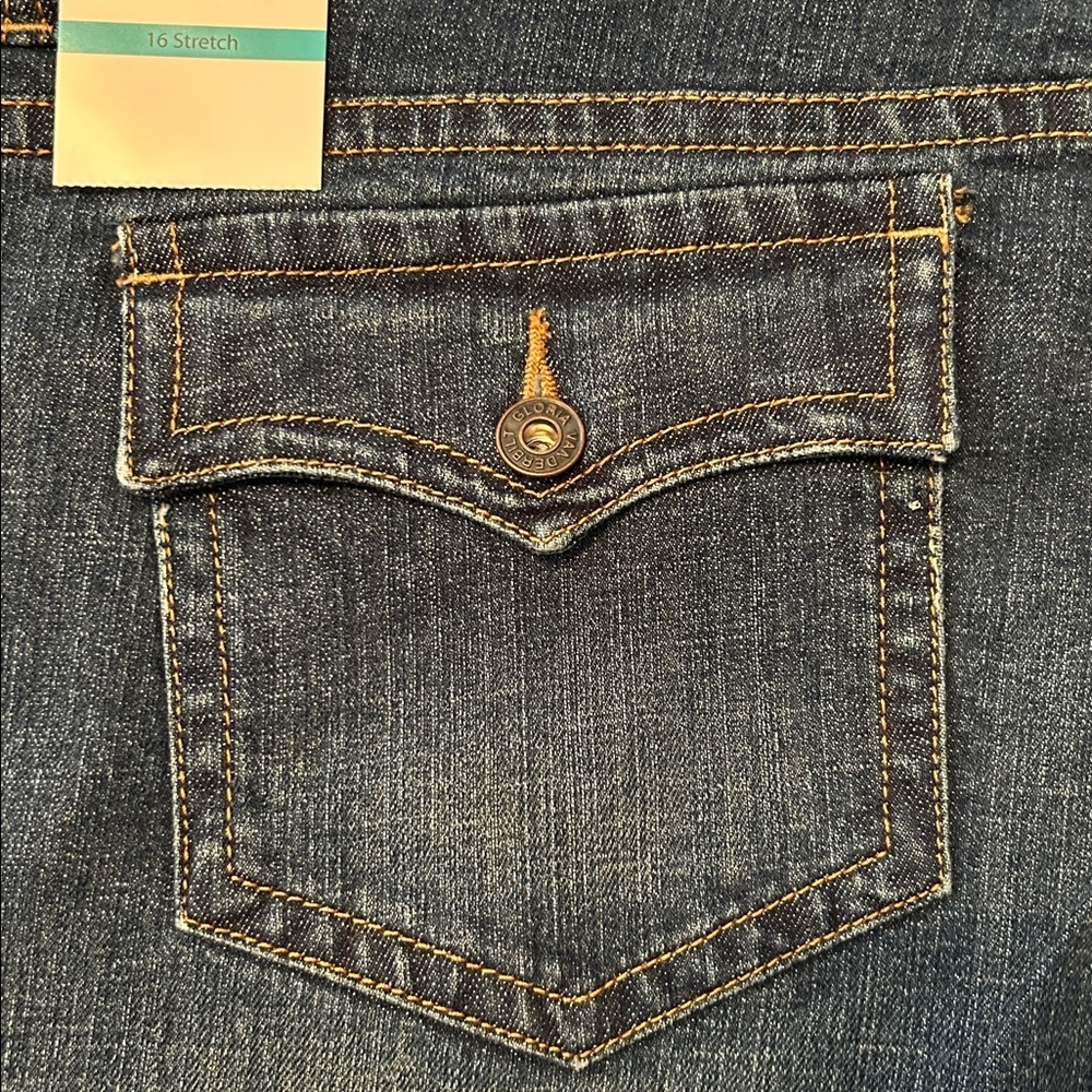 Gloria Vanderbilt Indigo Victoria Fit Boot Cut Stretch Jeans size 16 - Picture 3 of 7